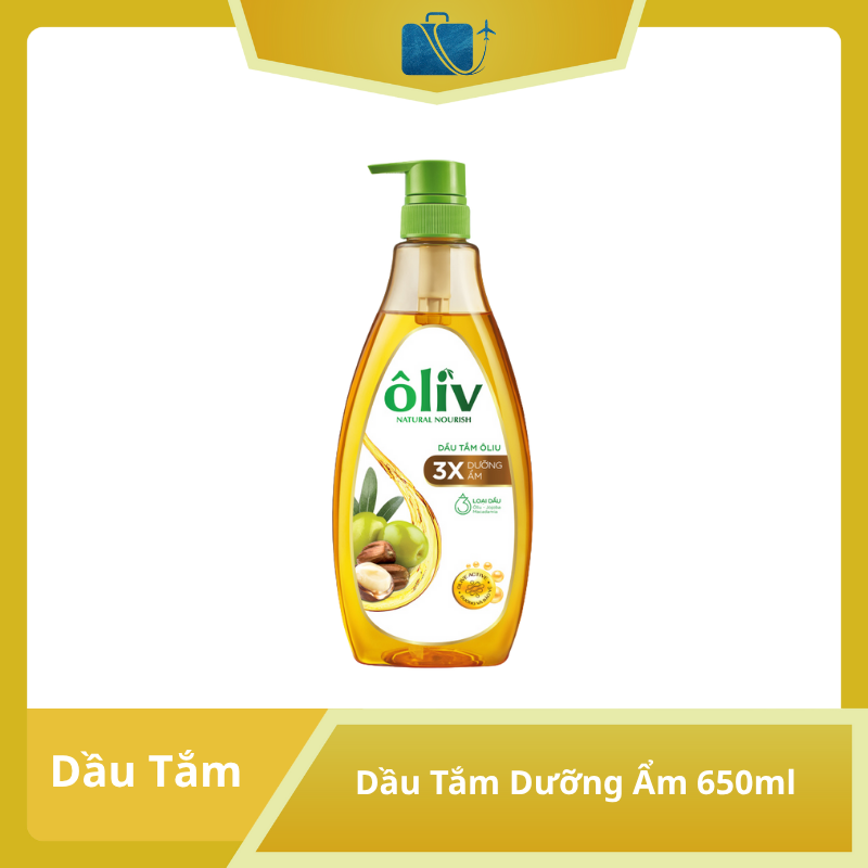 Dầu Tắm Ôliv 3X Dưỡng Ẩm 650ml
