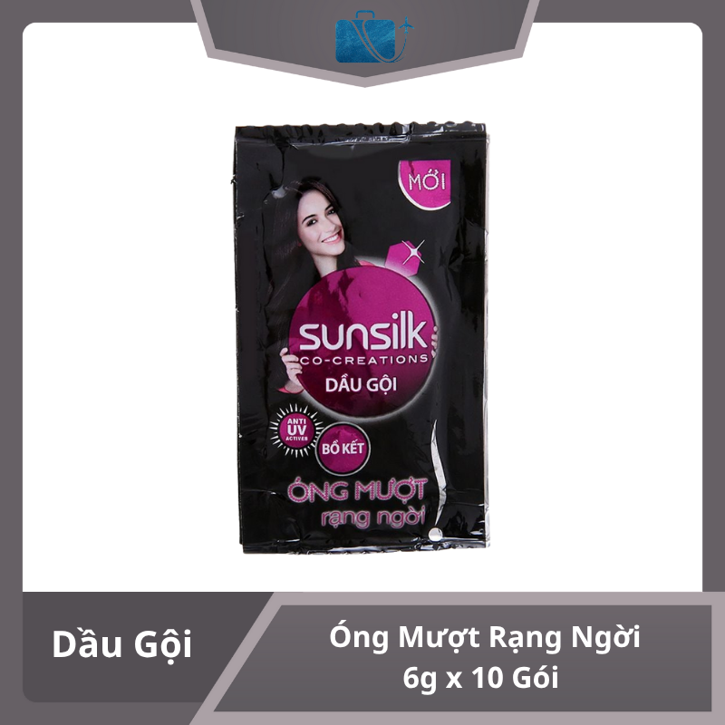 Dầu Gội Sunsilk Óng Mượt Rạng Ngời Dây 6g x 10 Gói