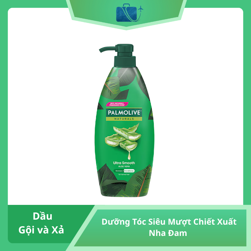 Dầu gội và xả Palmolive® Thiên Nhiên Dưỡng Tóc Siêu Mượt Chiết Xuất Nha Đam 600ml