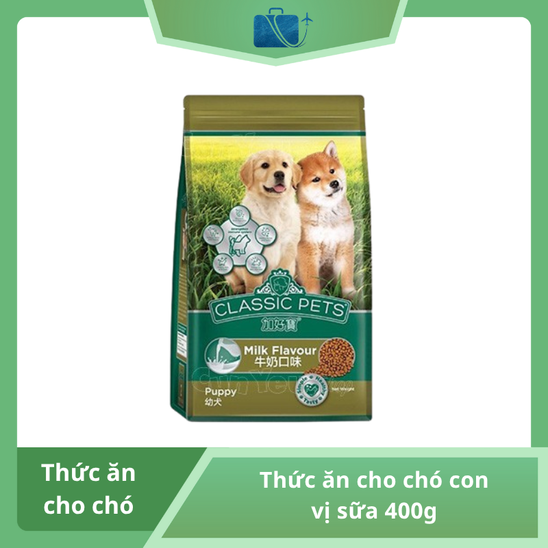 Thức Ăn Cho Chó Con Classic Pets Hương Vị Sữa 400g