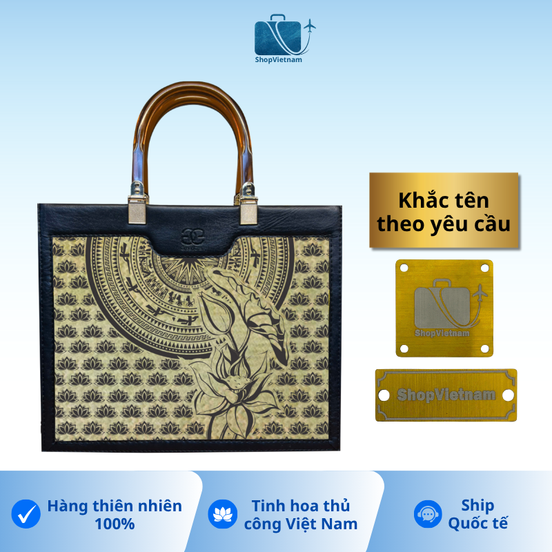 Túi xách khắc tên theo yêu cầu 2 -  Green Craft