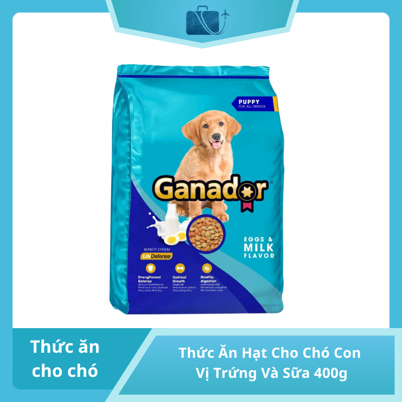 Thức Ăn Hạt Cho Chó Con Ganador Puppy Vị Trứng Và Sữa 400g – Dinh Dưỡng Tăng Trưởng Toàn Diện
