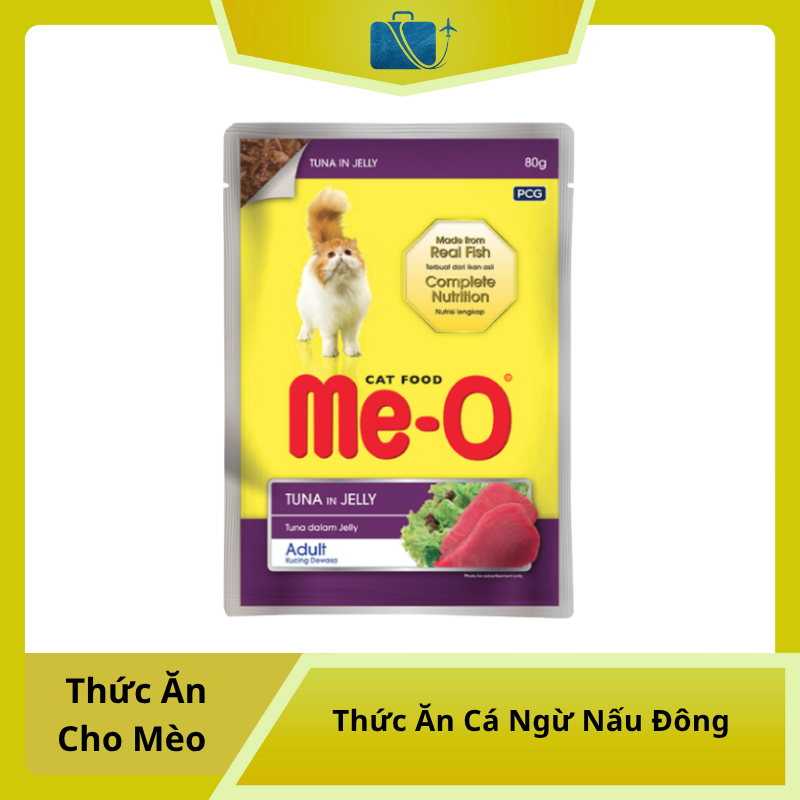 Thức Ăn ME-O Cá Ngừ Nấu Đông – Mềm Ngon, Mèo Ăn Hết Sạch