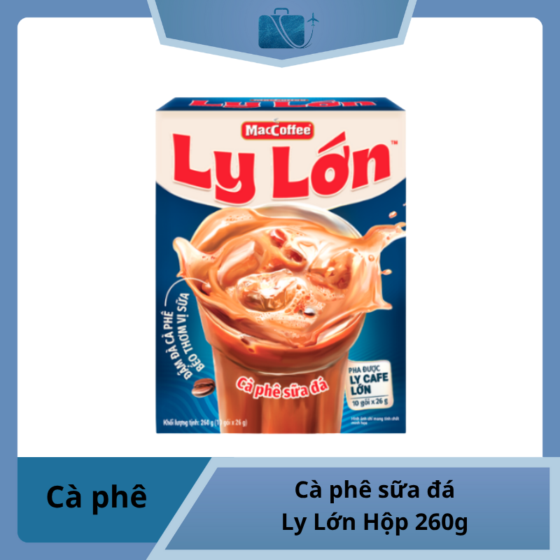 Cà phê sữa đá MacCoffee Ly Lớn Hộp 260g ( 10 gói x 26g )