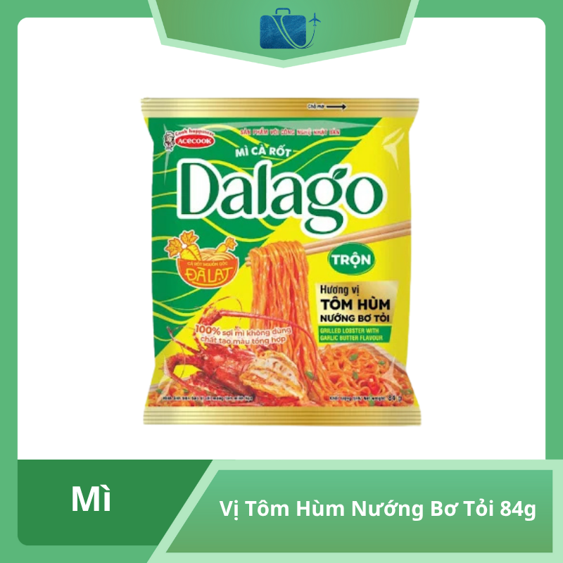 Mì Cà Rốt Trộn Dalago Hương Vị Tôm Hùm Nướng Bơ Tỏi (84g/gói)