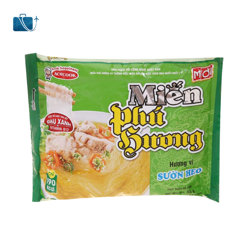 Thùng 24 gói miến Phú Hương sườn heo 55g 2