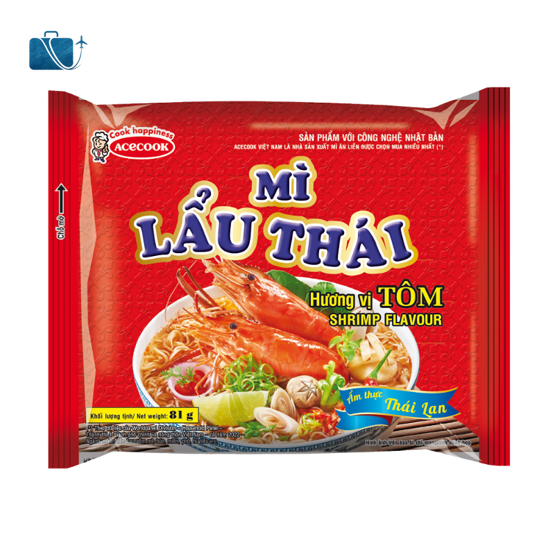 Thùng 30 Gói Mì Acecook Lẩu Thái Tôm 81g 2