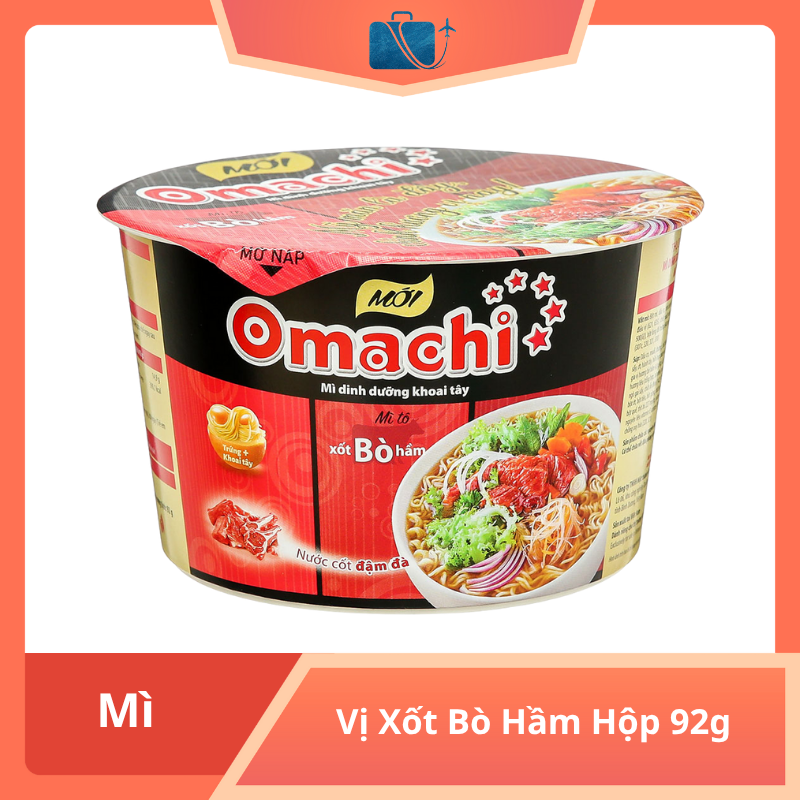 Mì Khoai Tây Omachi Xốt Bò Hầm Hộp 92g