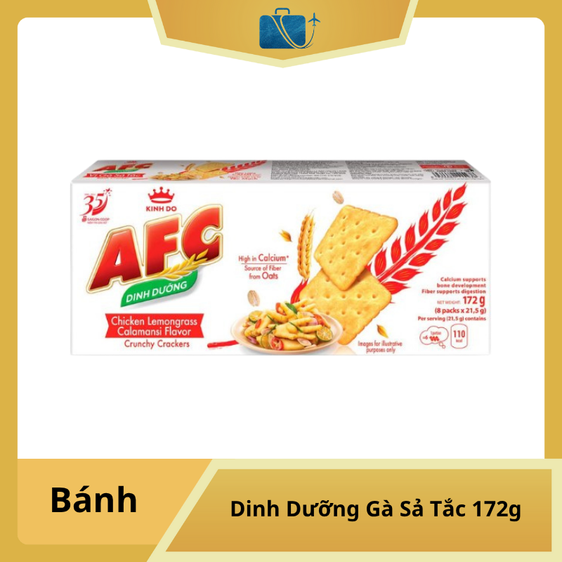 Bánh Cracker AFC Dinh Dưỡng Gà Sả Tắc 172g