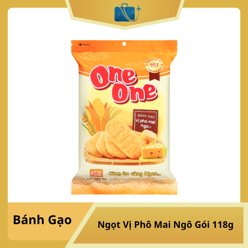 Bánh Gạo Ngọt Vị Phô Mai Ngô One One Gói 118g