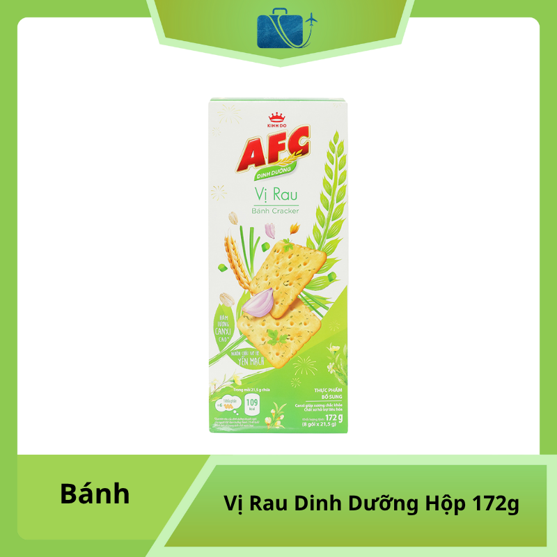 Bánh Cracker Vị Rau AFC Dinh Dưỡng Hộp 172g