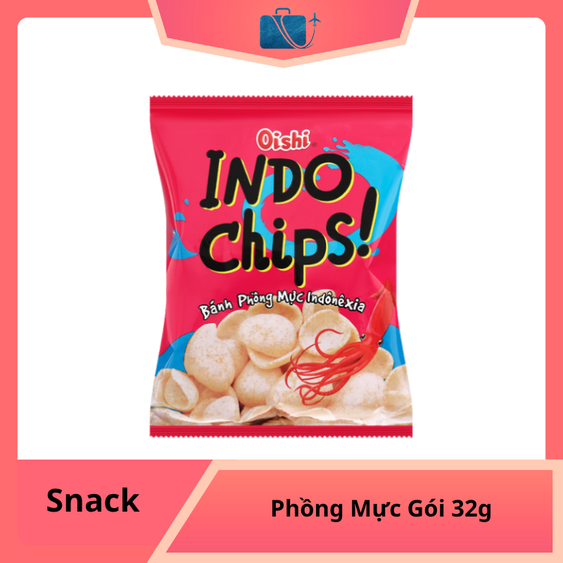 Snack Phồng Mực Oishi Indo Chips Gói 32g