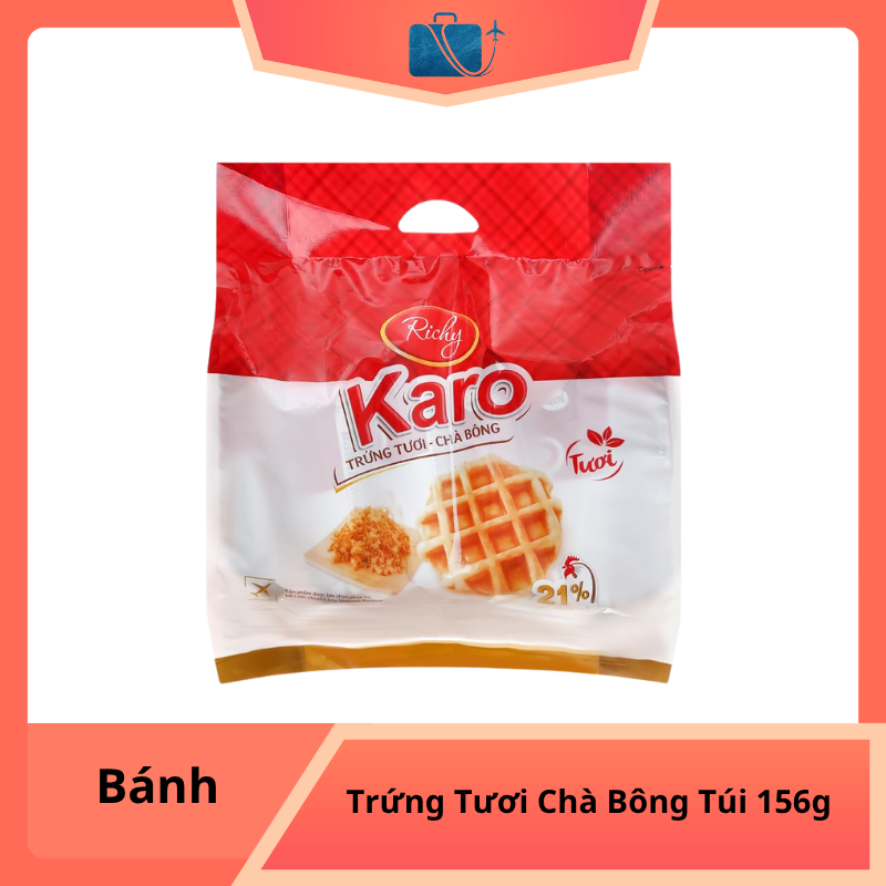 Bánh Trứng Tươi Chà Bông Karo Richy Túi 156g