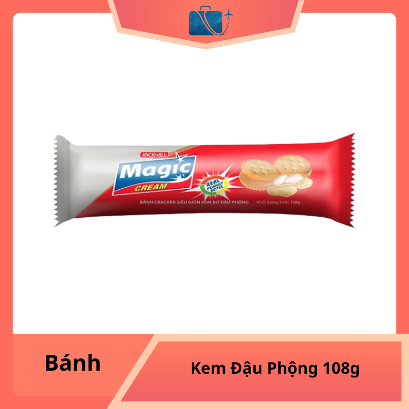 Bánh Magic Cracker Kem Đậu Phộng 108g