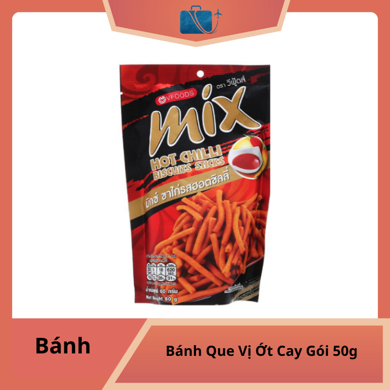 Bánh Que Mix Vị Ớt Cay Gói 50g