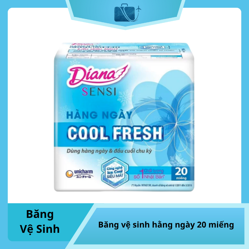 Băng vệ sinh Diana hằng ngày Sensi Cool Fresh 20 miếng