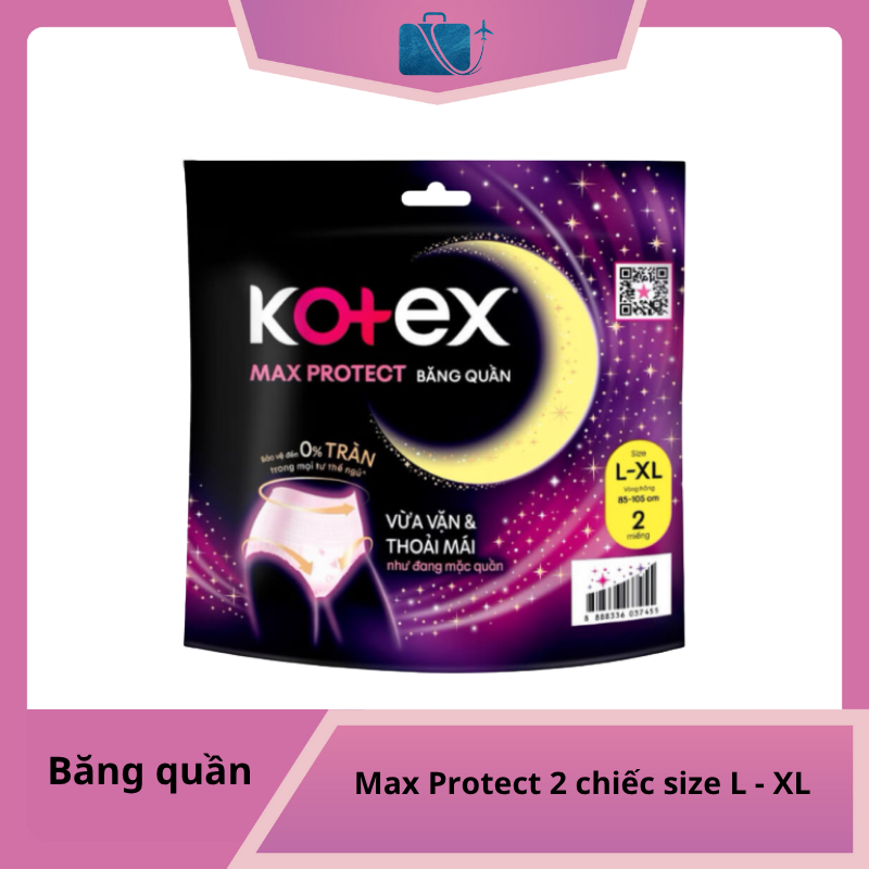 Băng quần Kotex Max Protect 2 chiếc size L - XL
