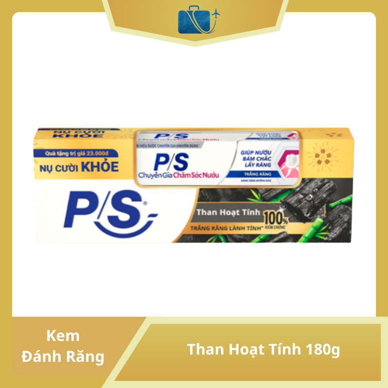 Kem Đánh Răng P/S Than Hoạt Tính 180g