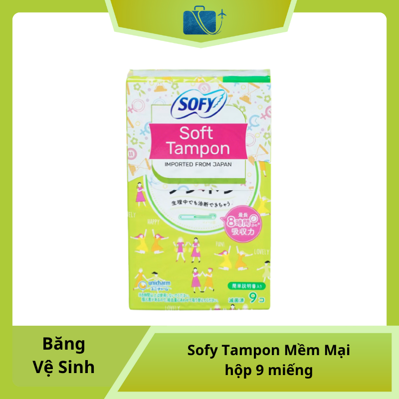 Băng vệ sinh Sofy Tampon mềm mại hộp 9 miếng