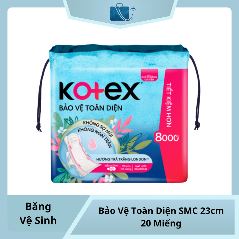 Băng Vệ Sinh Kotex Bảo Vệ Toàn Diện SMC 23cm 20 Miếng