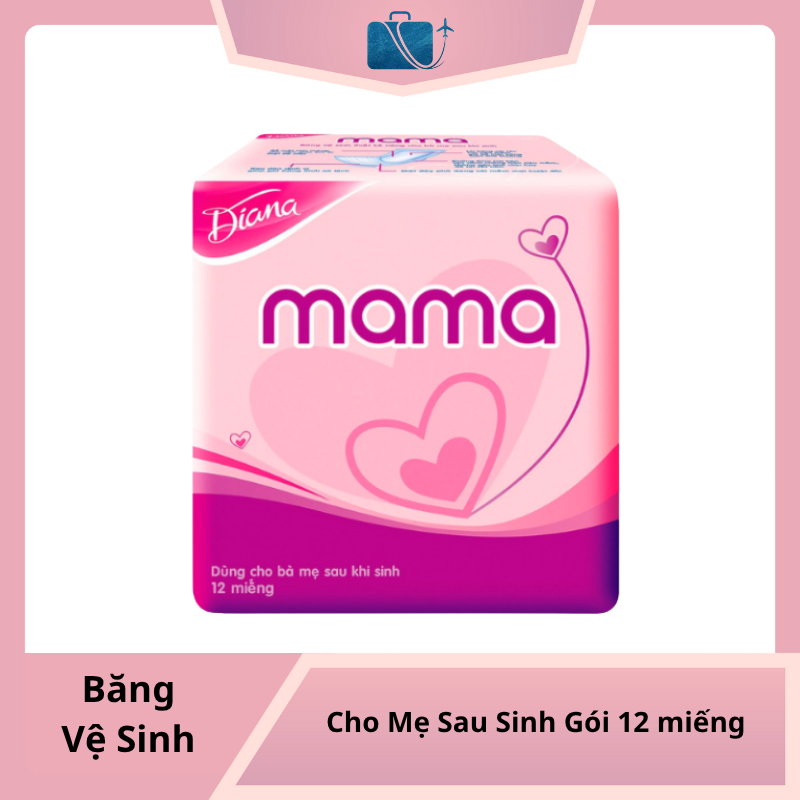Băng Vệ Sinh Diana Mama Cho Mẹ Sau Sinh Gói 12 miếng
