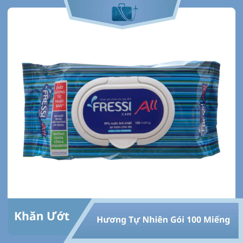 Khăn Ướt Fressi Care All Hương Tự Nhiên – Gói 100 Miếng