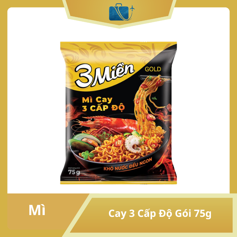 Mì 3 Miền Gold Cay 3 Cấp Độ Gói 75g
