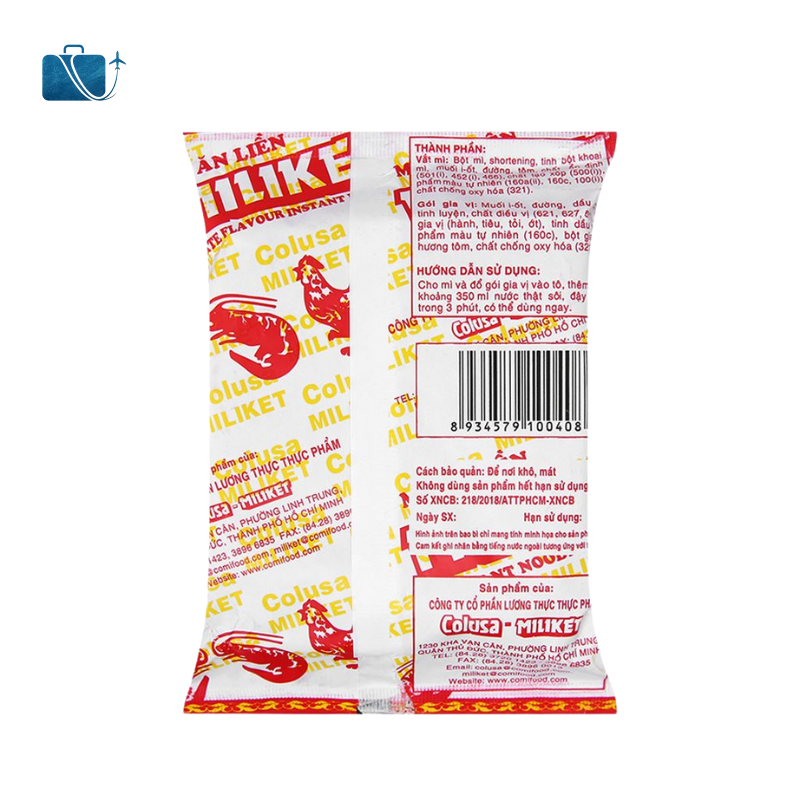 Mì sa tế Miliket giấy vàng 75g 2