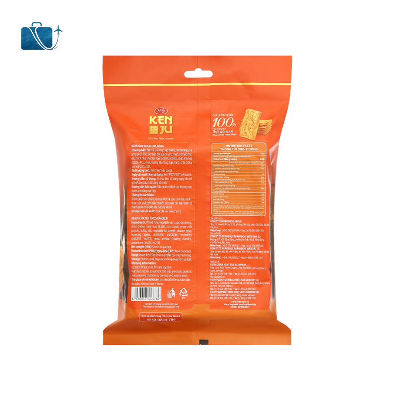 Bánh Quy Chà Bông Richy Kenju Gói 192g 2