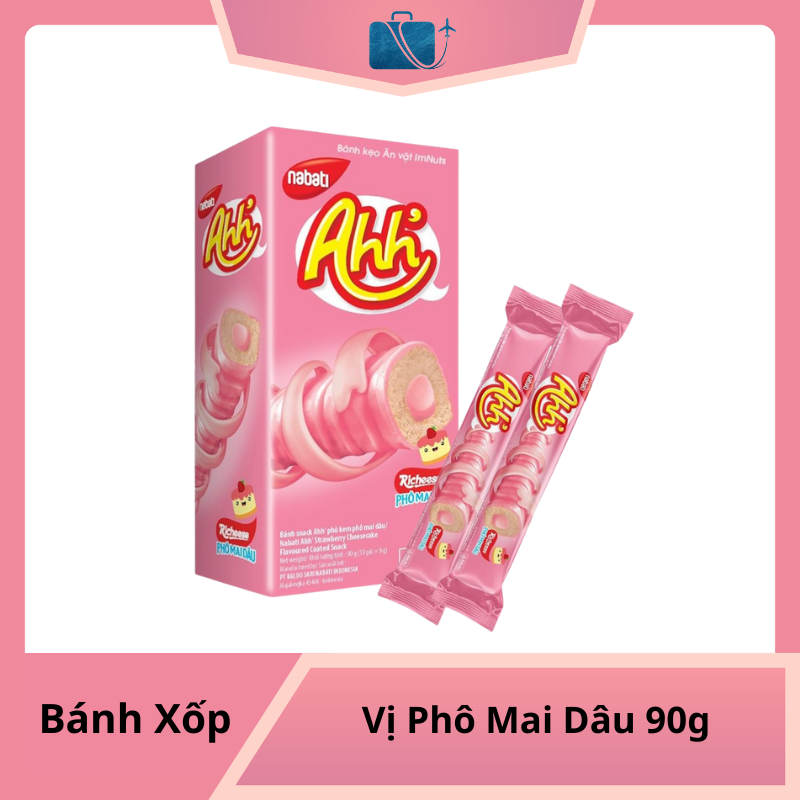 Bánh Xốp Ahh Richeese Vị Phô Mai Dâu 90g