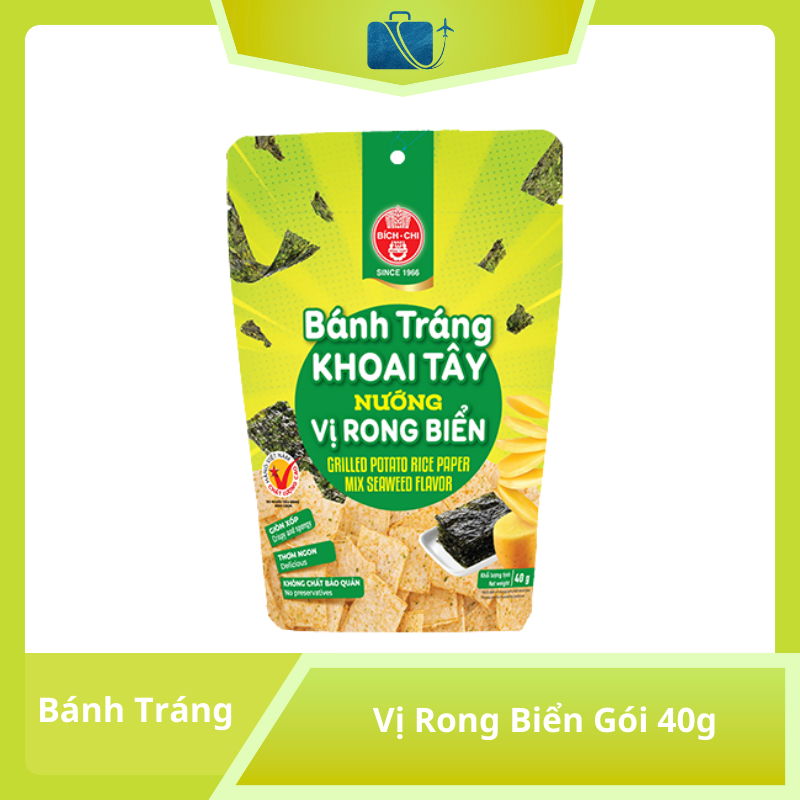 Bánh Tráng Khoai Tây Nướng Vị Rong Biển Gói 40g 