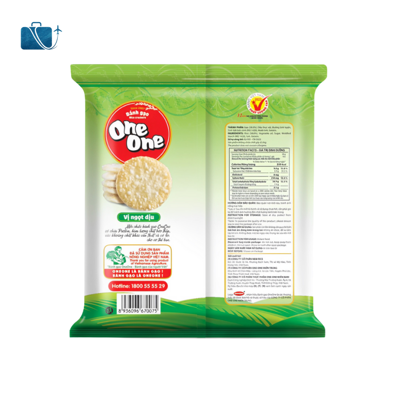 Bánh Gạo Vị Ngọt Dịu One One Gói 230g 2
