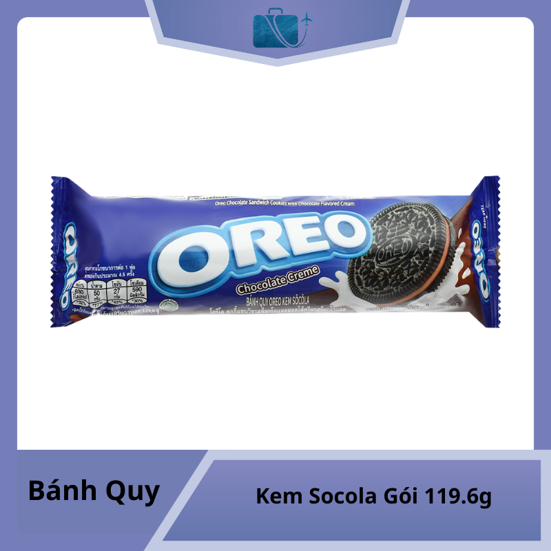 Bánh Quy Kem Socola Oreo Gói 119.6g
