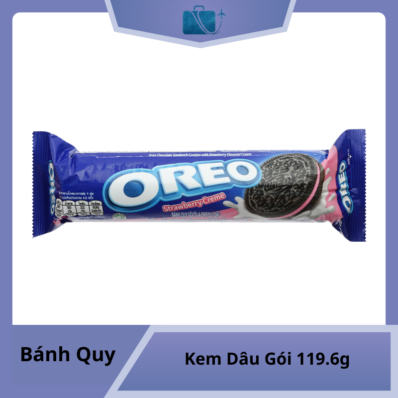 Bánh Quy Kem Dâu Oreo Gói 119.6g
