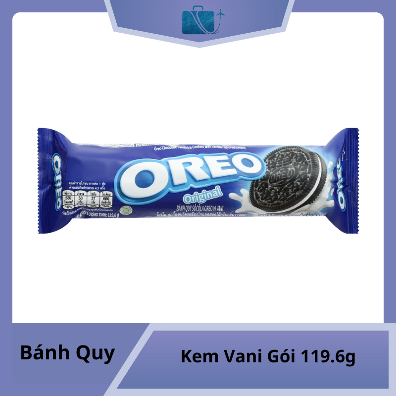 Bánh Quy Nhân Kem Vani Oreo Gói 119.6g