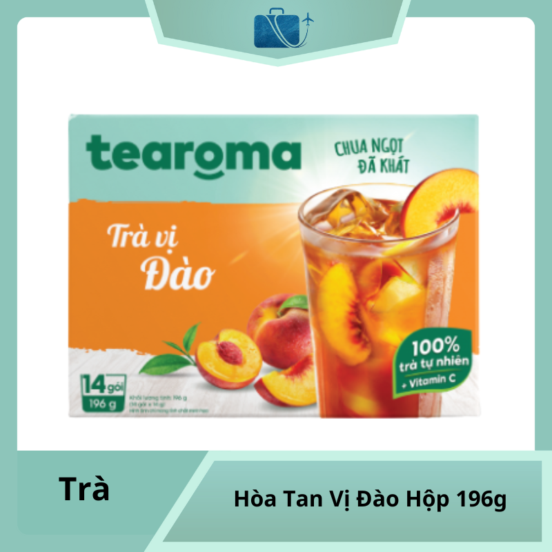 Trà Tearoma Hòa Tan Vị Đào Hộp 196g