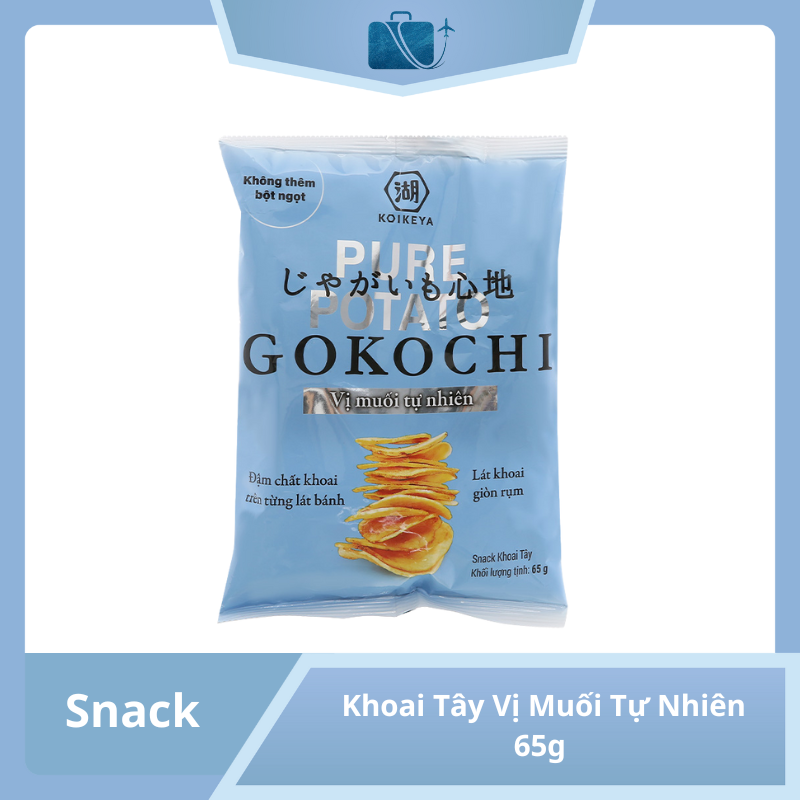 Snack Khoai Tây Vị Muối Tự Nhiên Gokochi 65g