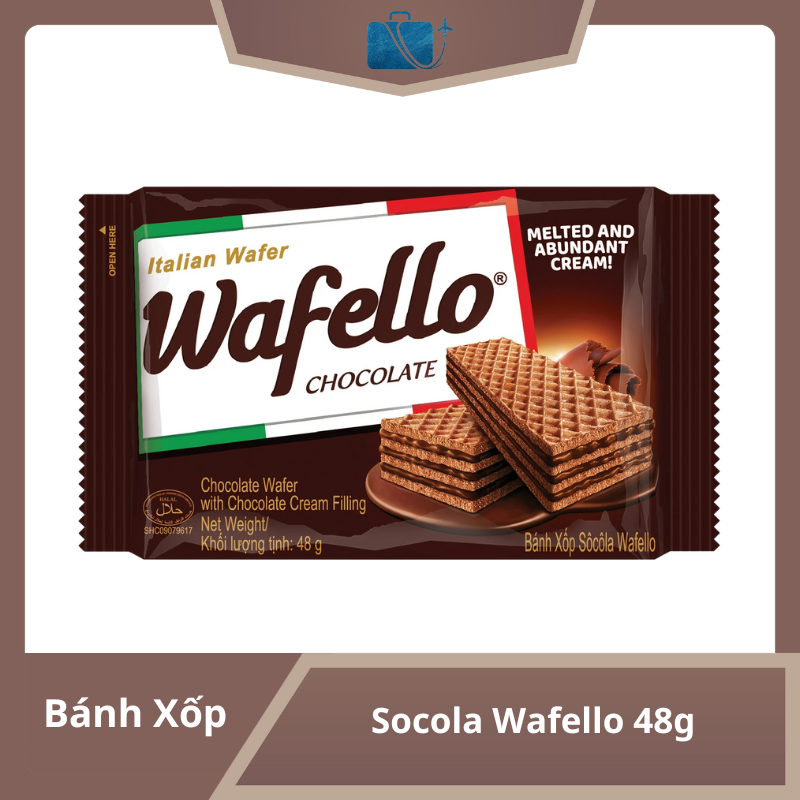 Bánh Xốp Socola Wafello 48g