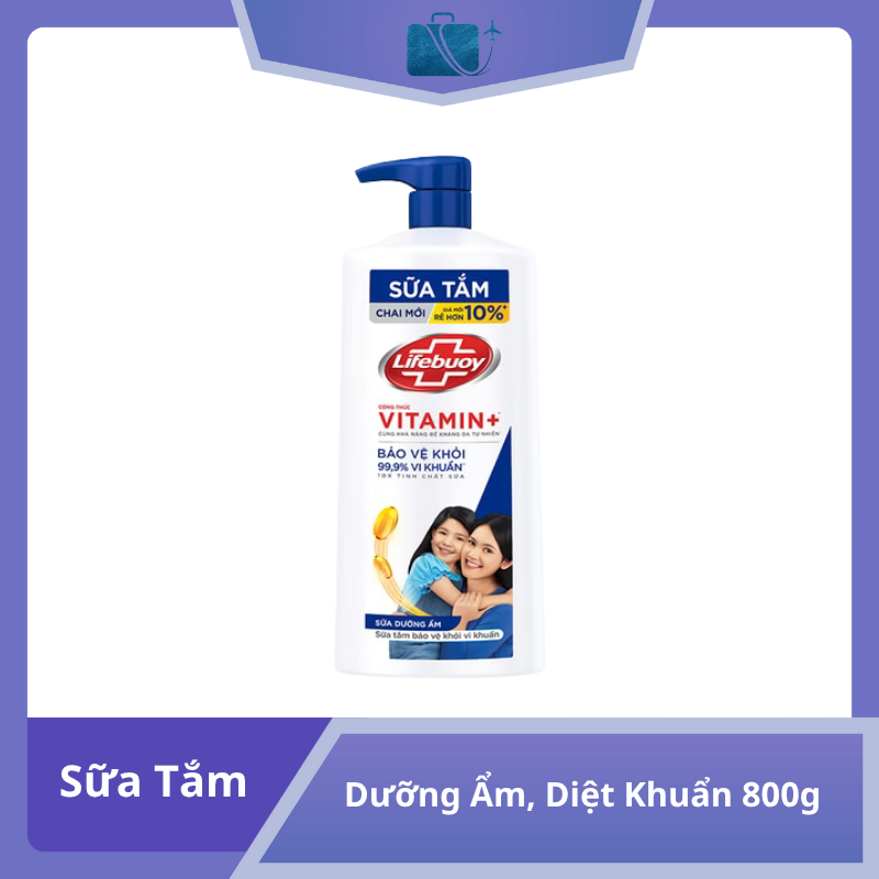 Sữa Tắm Lifebuoy 800g – Dưỡng Ẩm, Diệt Khuẩn