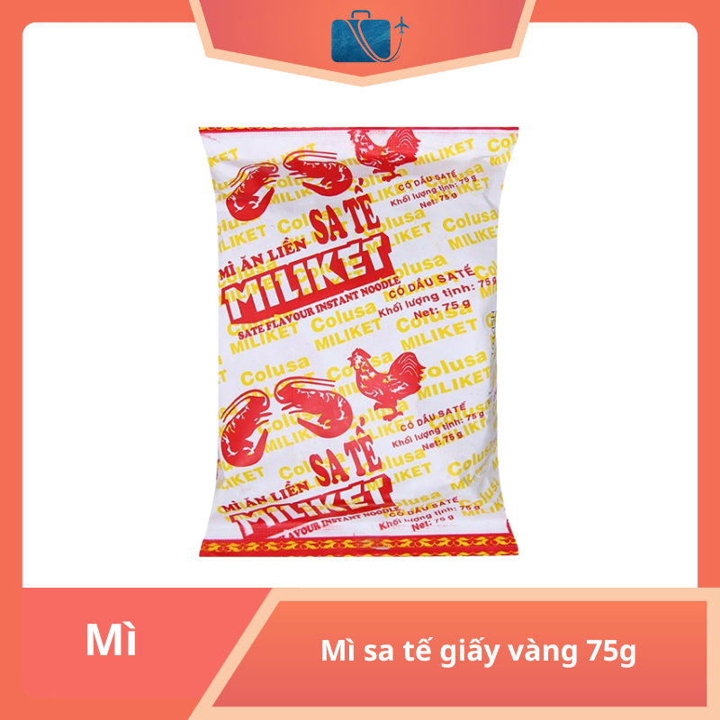 Mì sa tế Miliket giấy vàng 75g