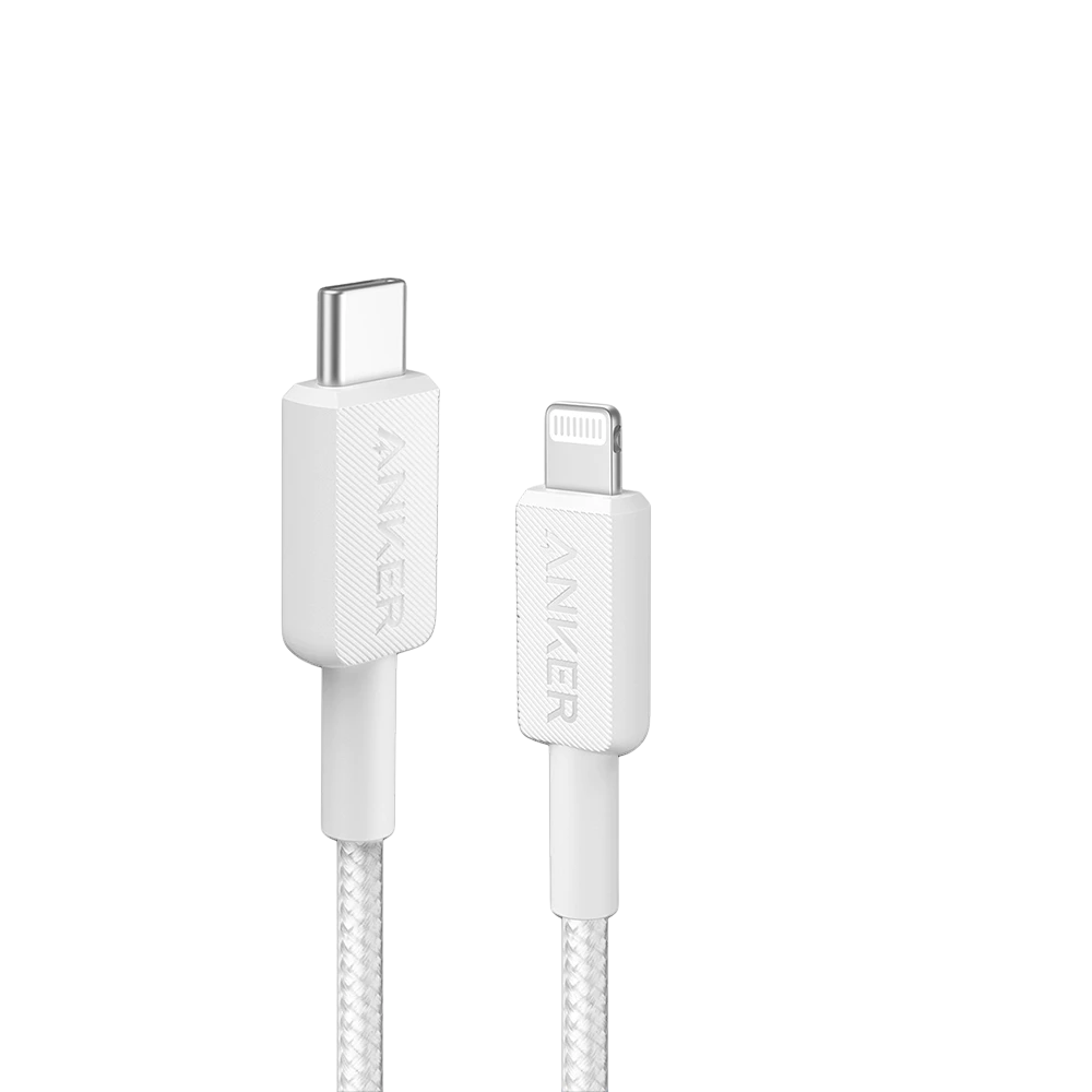 Cáp Anker USB-C to Lightning 30W 0.9m – White (AKA81B5-WH)